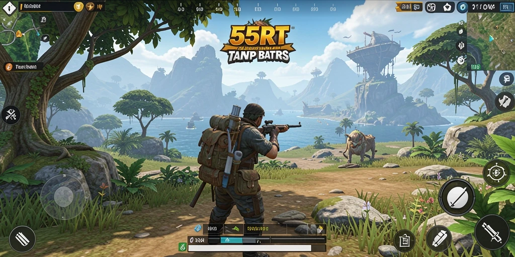 Tampilan menakjubkan dunia terbuka di 55RT saat gameplay berlangsung.