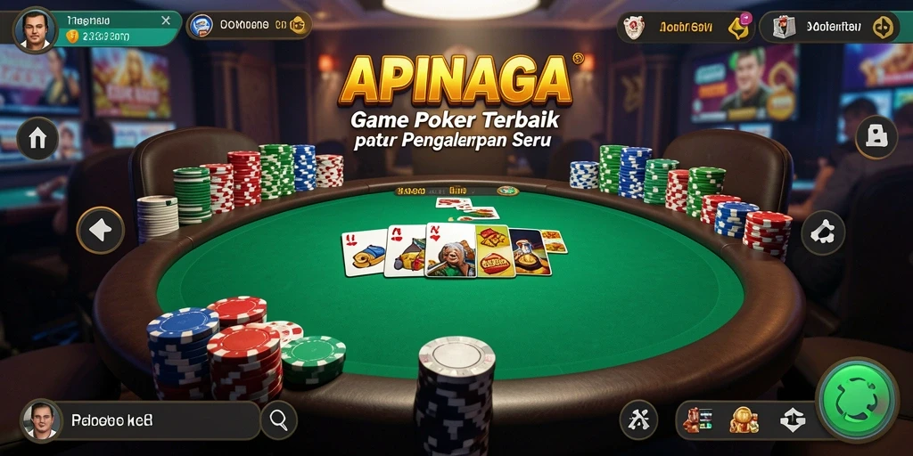 Tampilan gameplay <strong>APINAGA</strong> yang menarik dan interaktif dalam permainan Poker.