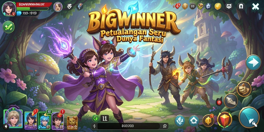 Tampilan gameplay BIGWINNER yang menarik dengan petualangan seru.