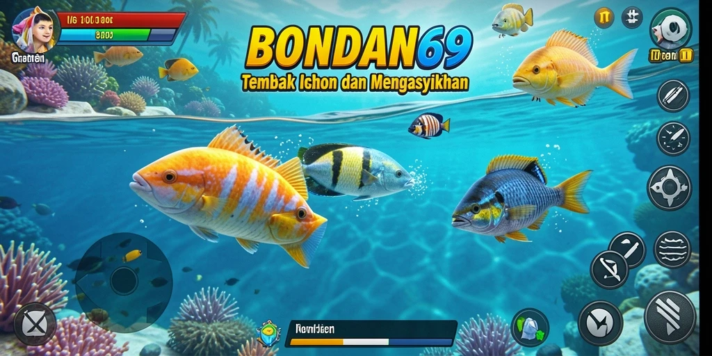 Tampilan gameplay BONDAN69 yang seru dengan aksi tembak ikan.
