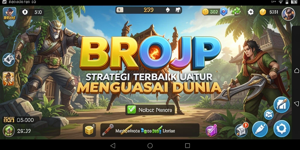 Tangkapan layar gameplay BROJP menunjukkan strategi yang mendalam dan aksi seru.
