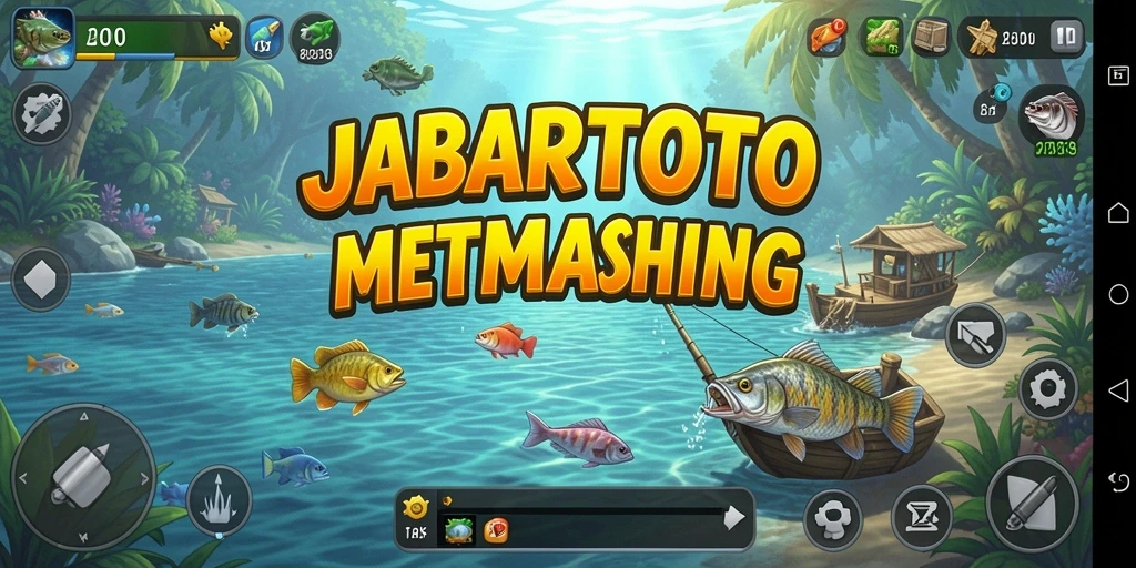 Screenshot Gameplay JABARTOTO yang menampilkan suasana memancing yang menarik.