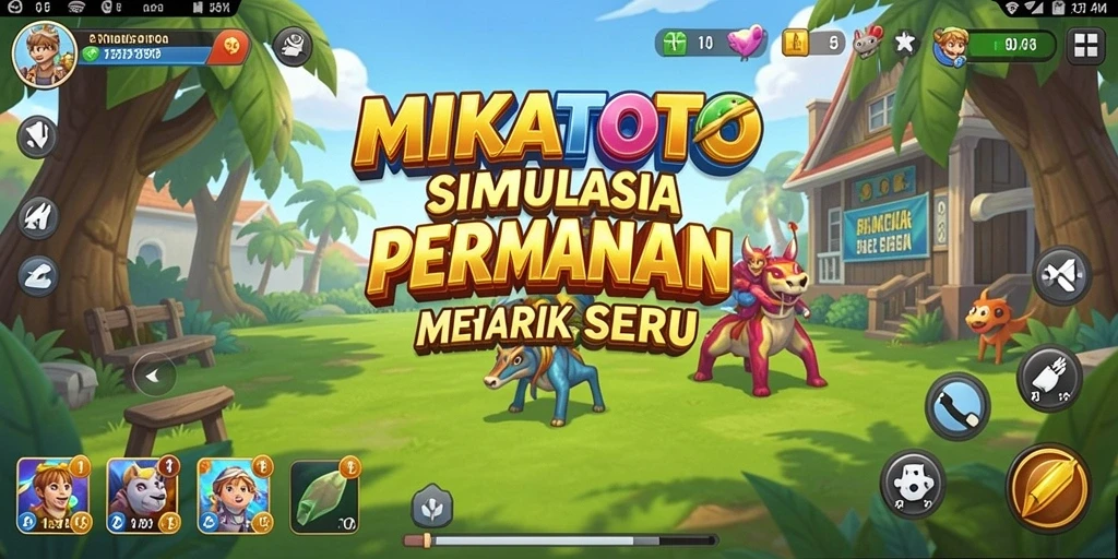 Screenshot gameplay MIKATOTO menampilkan aksi seru dalam simulasi.