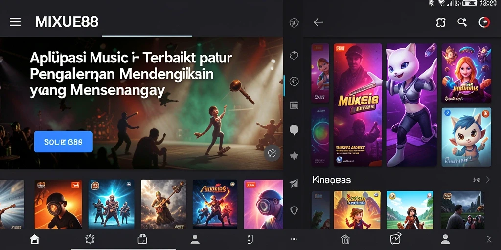 Tampilan gameplay MIXUE88 yang menarik dan interaktif dengan fitur musik.