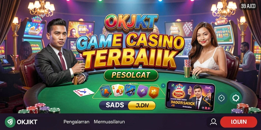 Tampilan utama gameplay Live Casino OKJKT dengan dealer nyata.