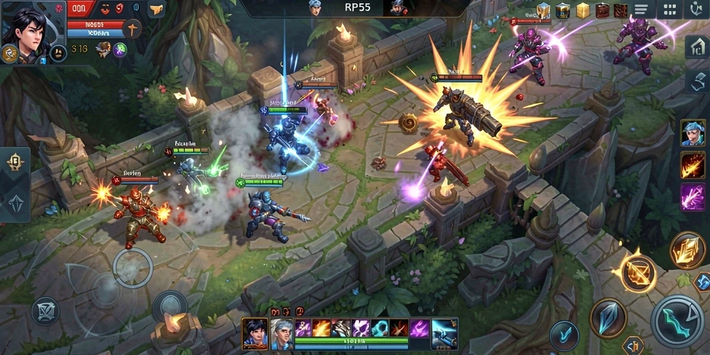 Tampilan gameplay seru dan kompetitif di RP55.