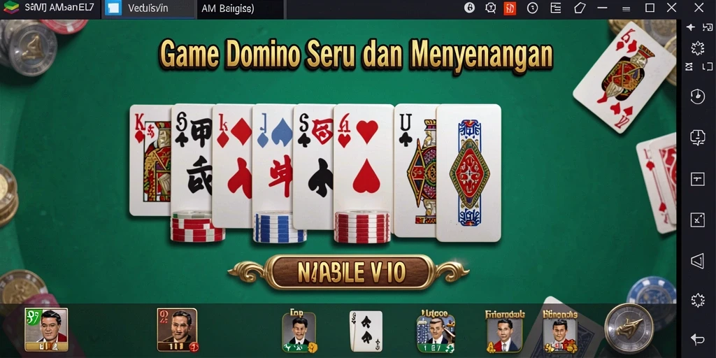 Tampilan gameplay V87 dengan elemen Domino yang menarik.