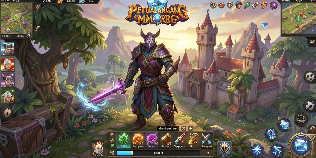 Tampilan gameplay menarik dari VC55 saat menjelajahi dunia MMORPG.