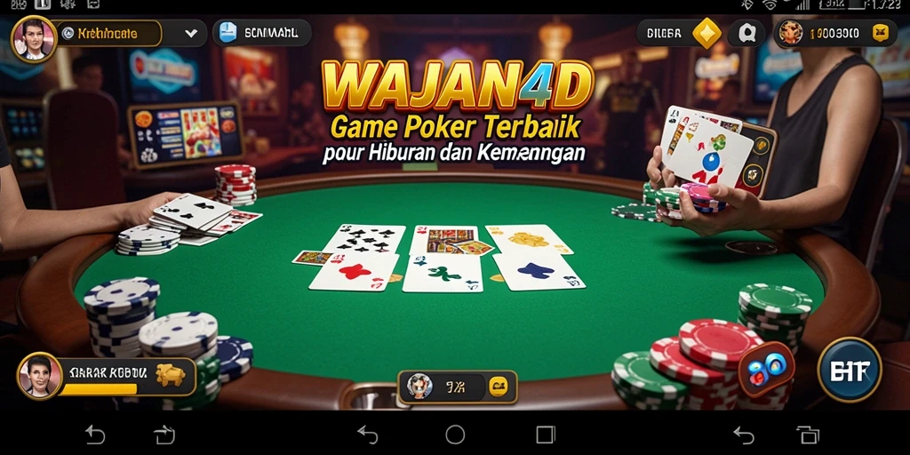 Tampilan gameplay seru di WAJAN4D saat bermain Poker.