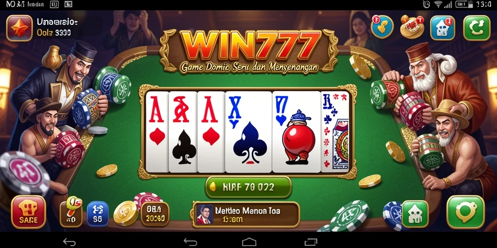 Tampilan gameplay menarik dalam WIN777 menunjukkan suasana Domino yang penuh strategi.