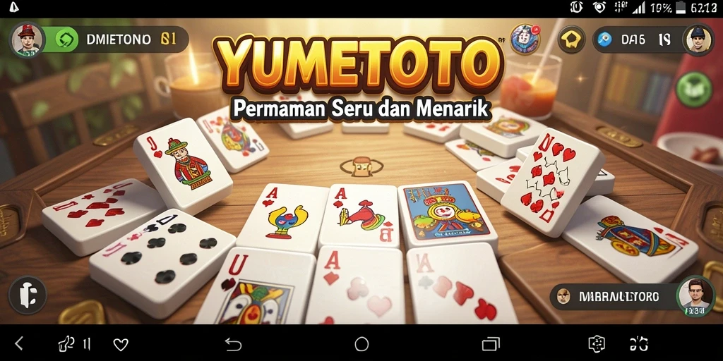Screenshot gameplay YUMETOTO menampilkan aksi seru permainan Domino.